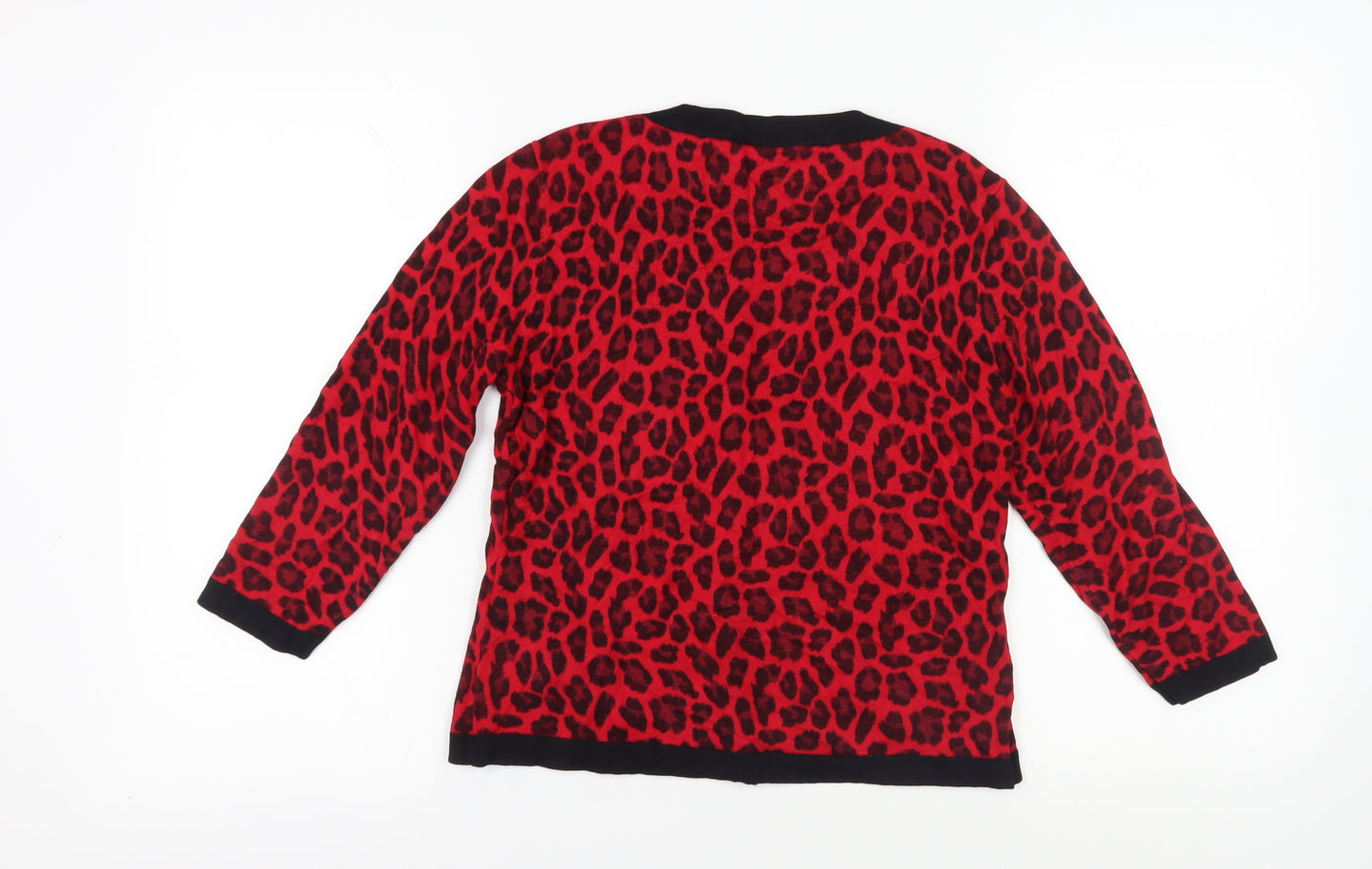 Precis Women's Red Animal Print Pullover Jumper M