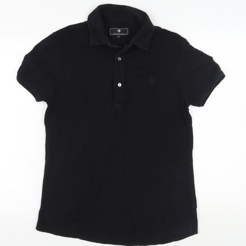 Hardy Amies Men's Black Polo Shirt M Short Sleeve