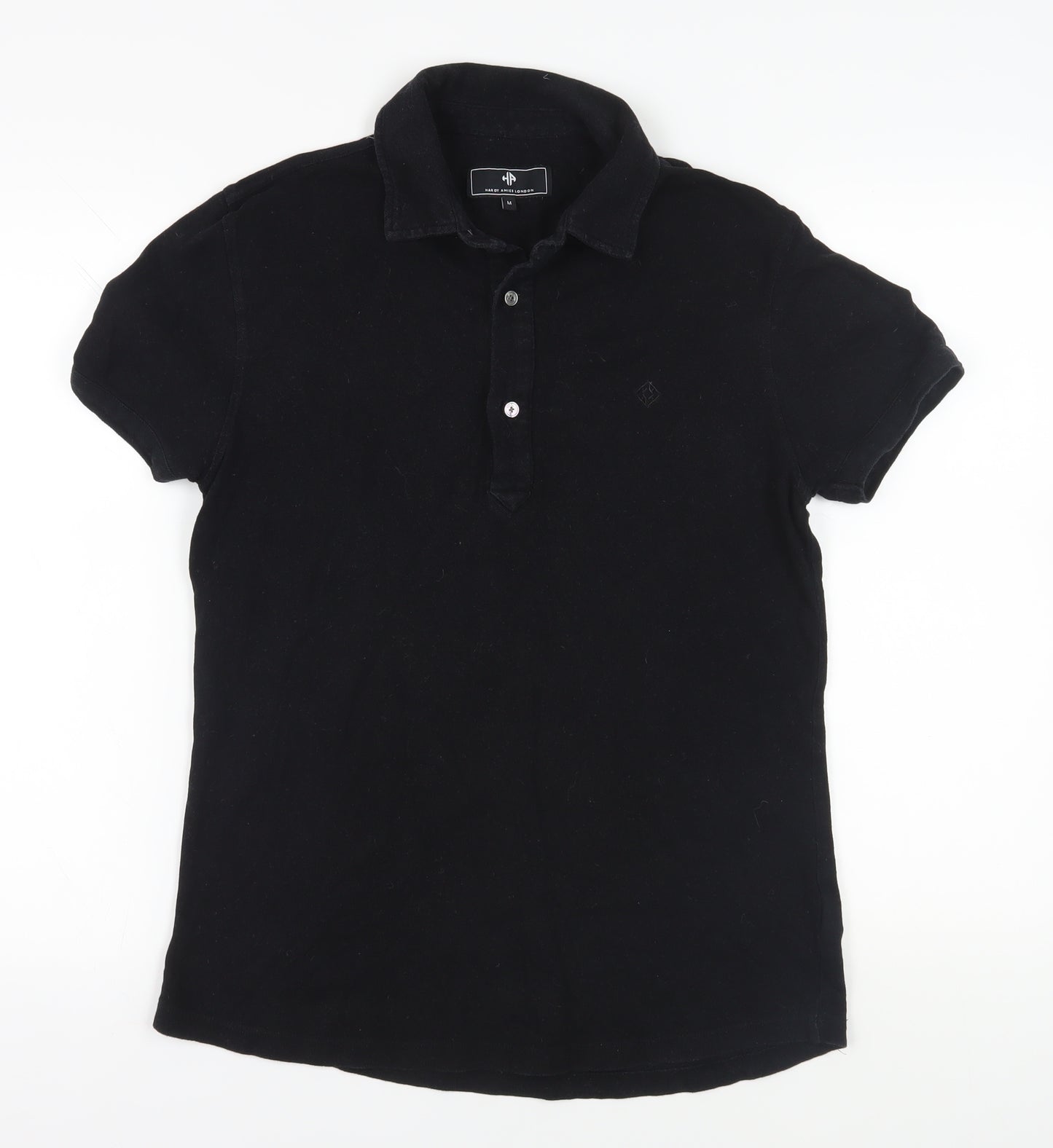 Hardy Amies Men's Black Polo Shirt M Short Sleeve