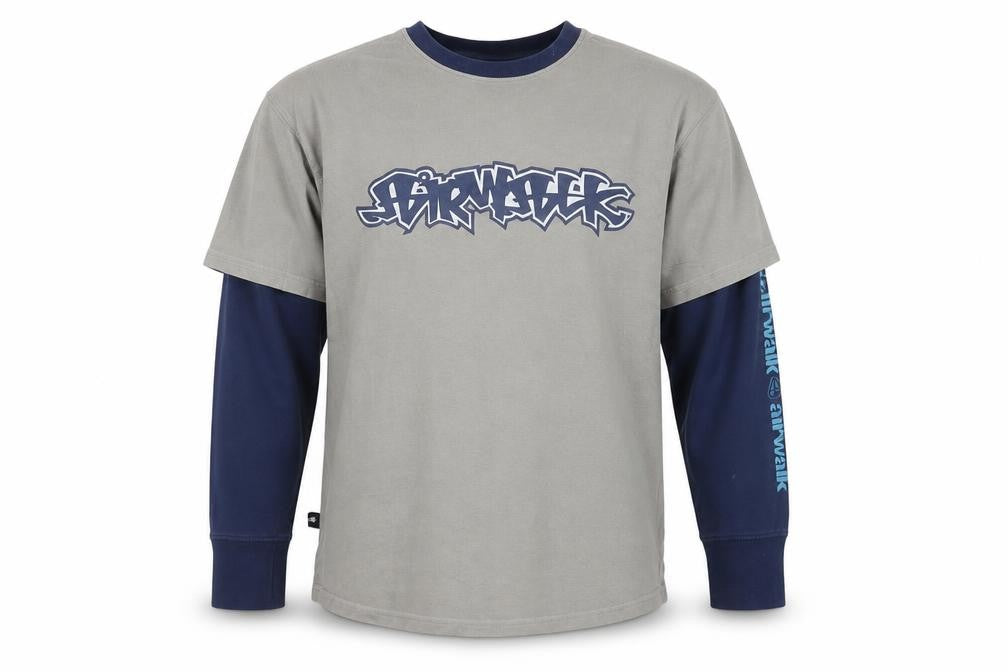 Airwalk Boys Grey Graphic Long Sleeve T-Shirt 6 Years Regular
