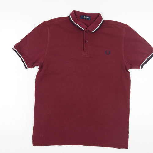 Fred Perry Men's Red Polo Shirt M, Classic Style