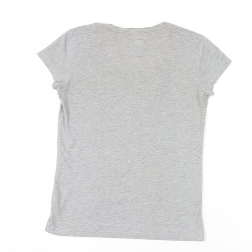 Jack Wills Grey Slim Fit Women's T-Shirt Size 8