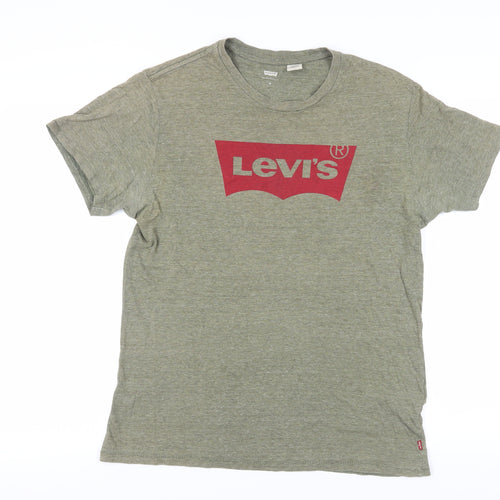 Levi's Men's Grey Logo T-Shirt Medium