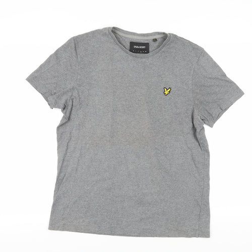 Lyle & Scott Men's Grey Cotton T-Shirt Size L