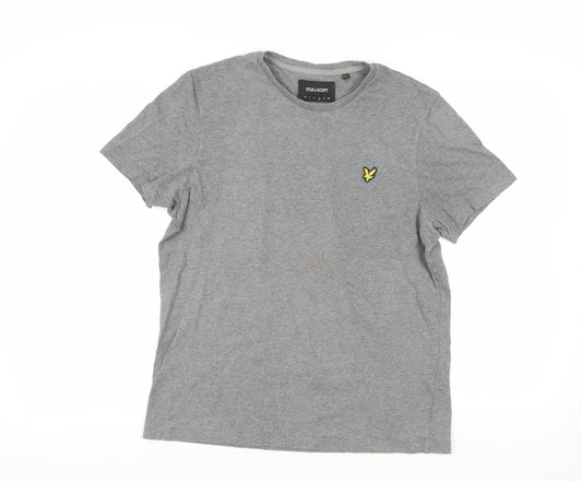 Lyle & Scott Men's Grey Cotton T-Shirt Size L