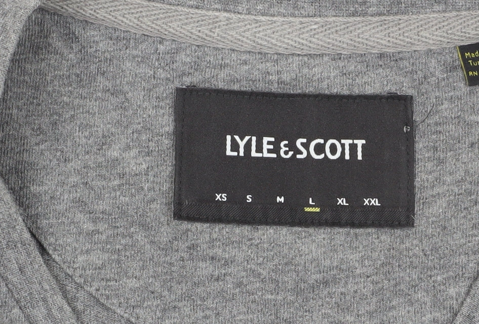 Lyle & Scott Men's Grey Cotton T-Shirt Size L