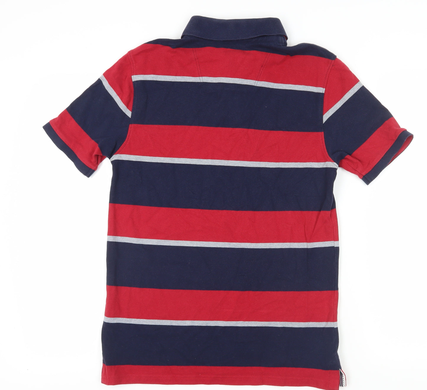 Joules Men's Red Blue Striped Polo Shirt Size S