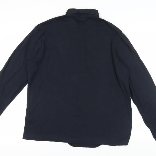HUGO BOSS Men's Black Long Sleeve Polo - Size L