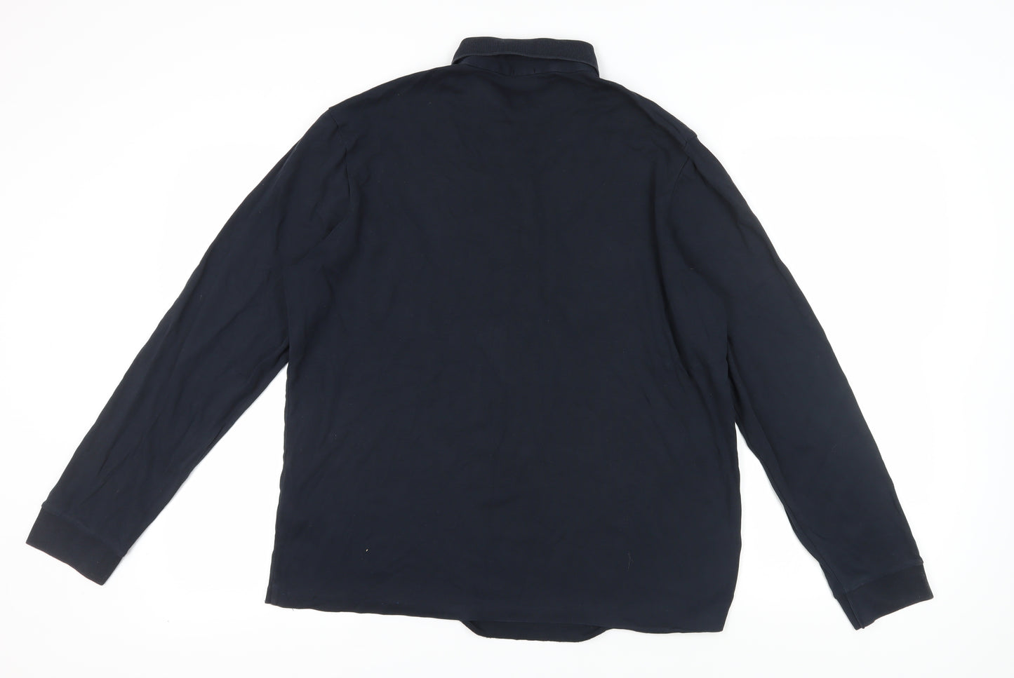 HUGO BOSS Men's Black Long Sleeve Polo - Size L