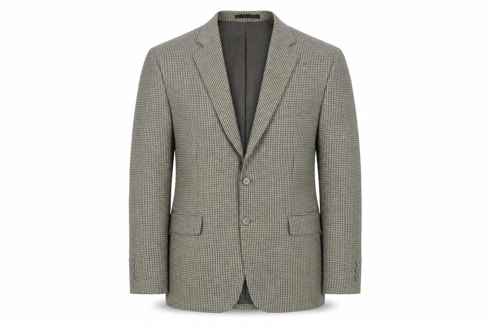 Zantos Men's Check Blazer, 46R, Brown, Business Casual