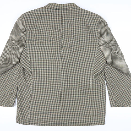 Zantos Men's Check Blazer, 46R, Brown, Business Casual