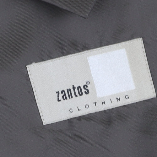 Zantos Men's Check Blazer, 46R, Brown, Business Casual