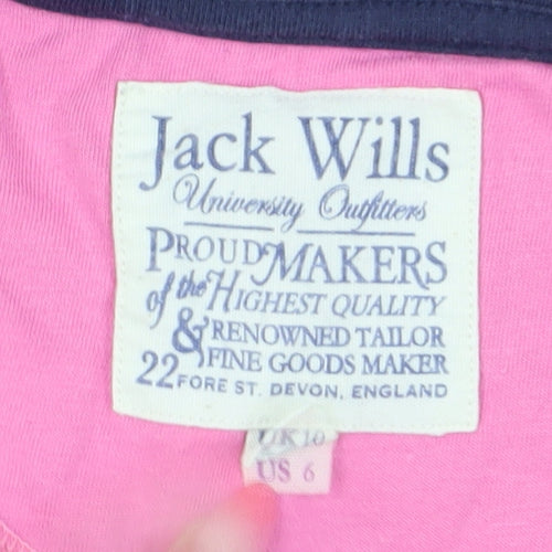 Jack Wills Women's Blue Basic T-Shirt Size 10