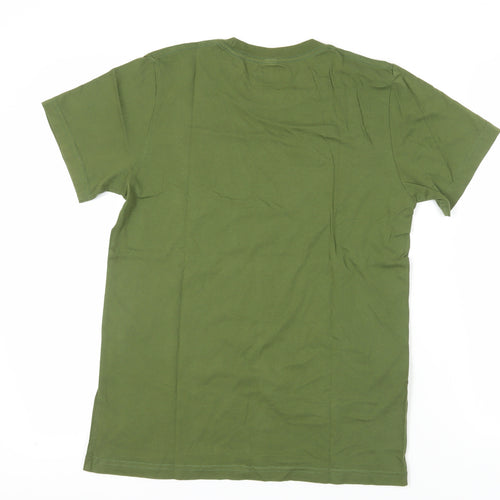 Threadless Men's Green Cartoon Graphic T-Shirt Medium