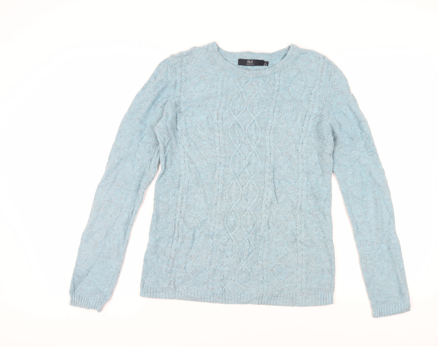 Isle Blue Women's Cable-Knit Pullover Jumper S