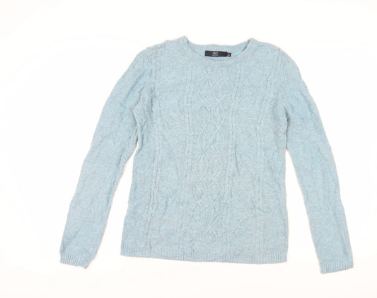 Isle Blue Women's Cable-Knit Pullover Jumper S