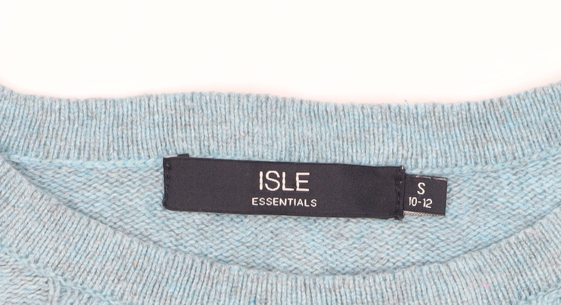 Isle Blue Women's Cable-Knit Pullover Jumper S