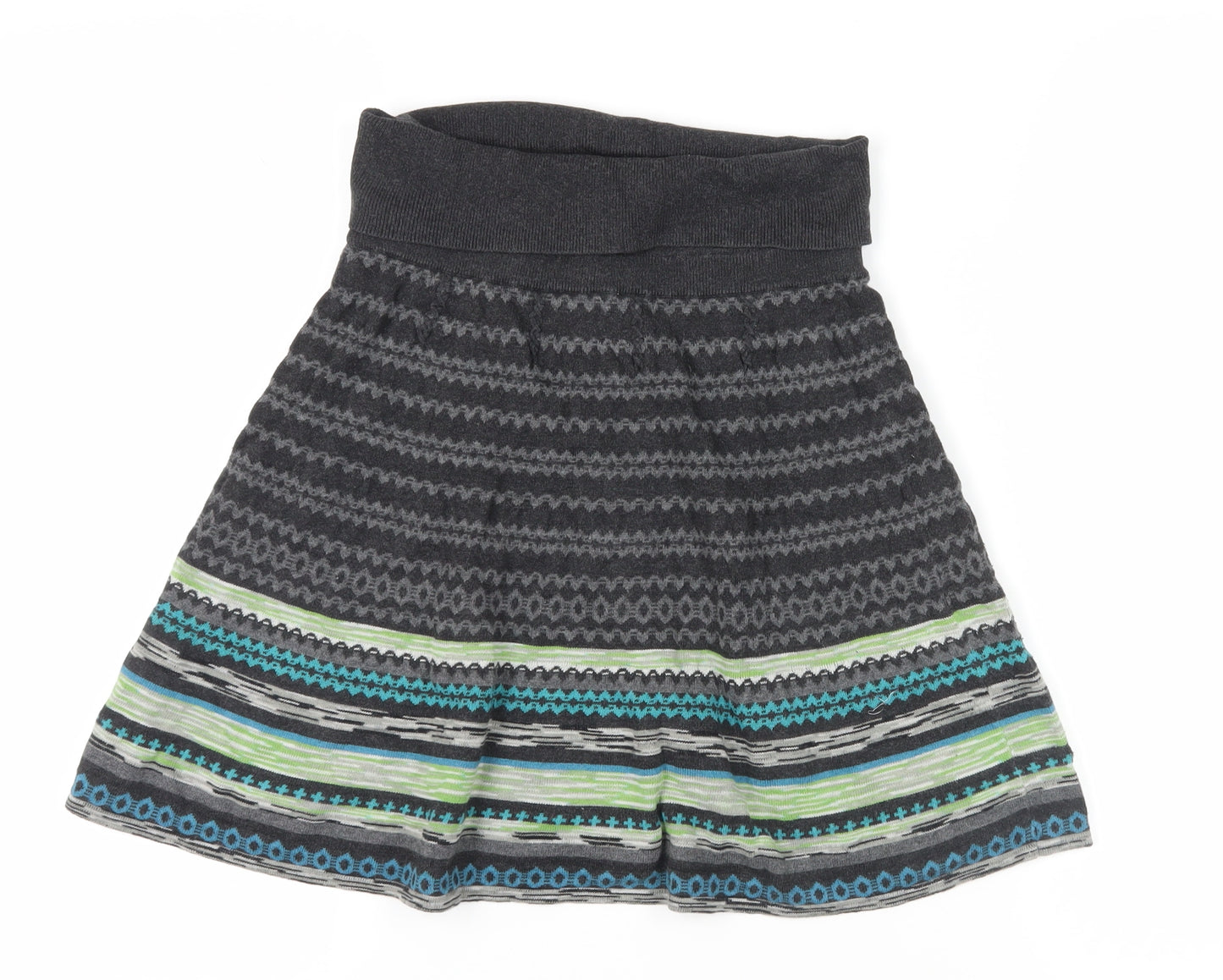 Fat Face Women's Multicoloured Cotton Pleated Skirt