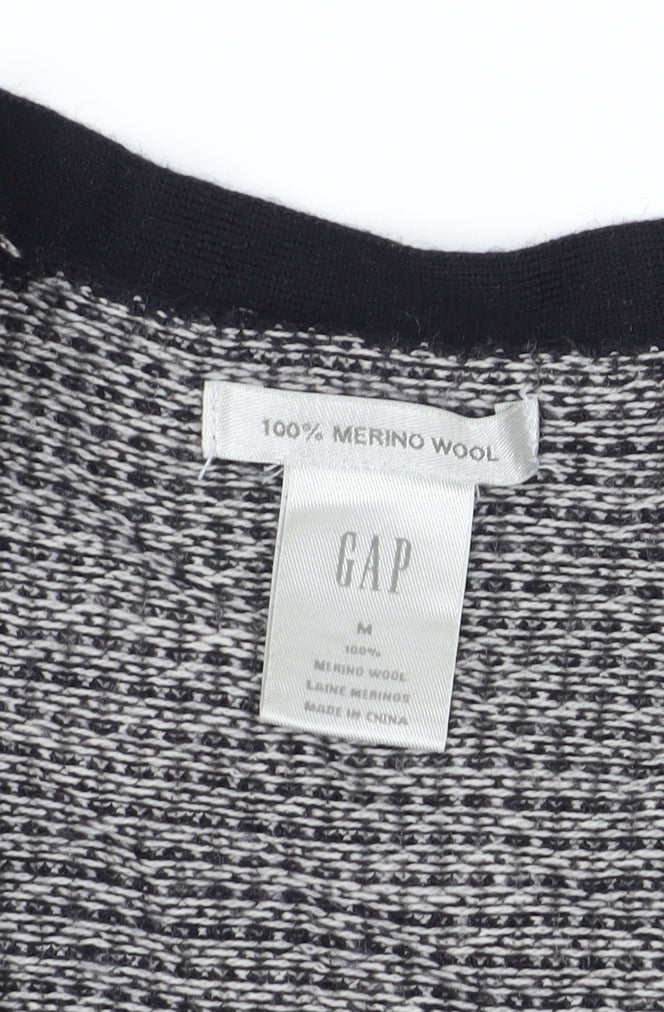 Gap Women's Black V-Neck Cardigan - M, Merino Wool