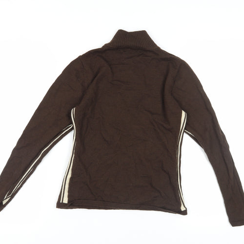 Crane Snow Women's Brown Full Zip Wool Jumper - M