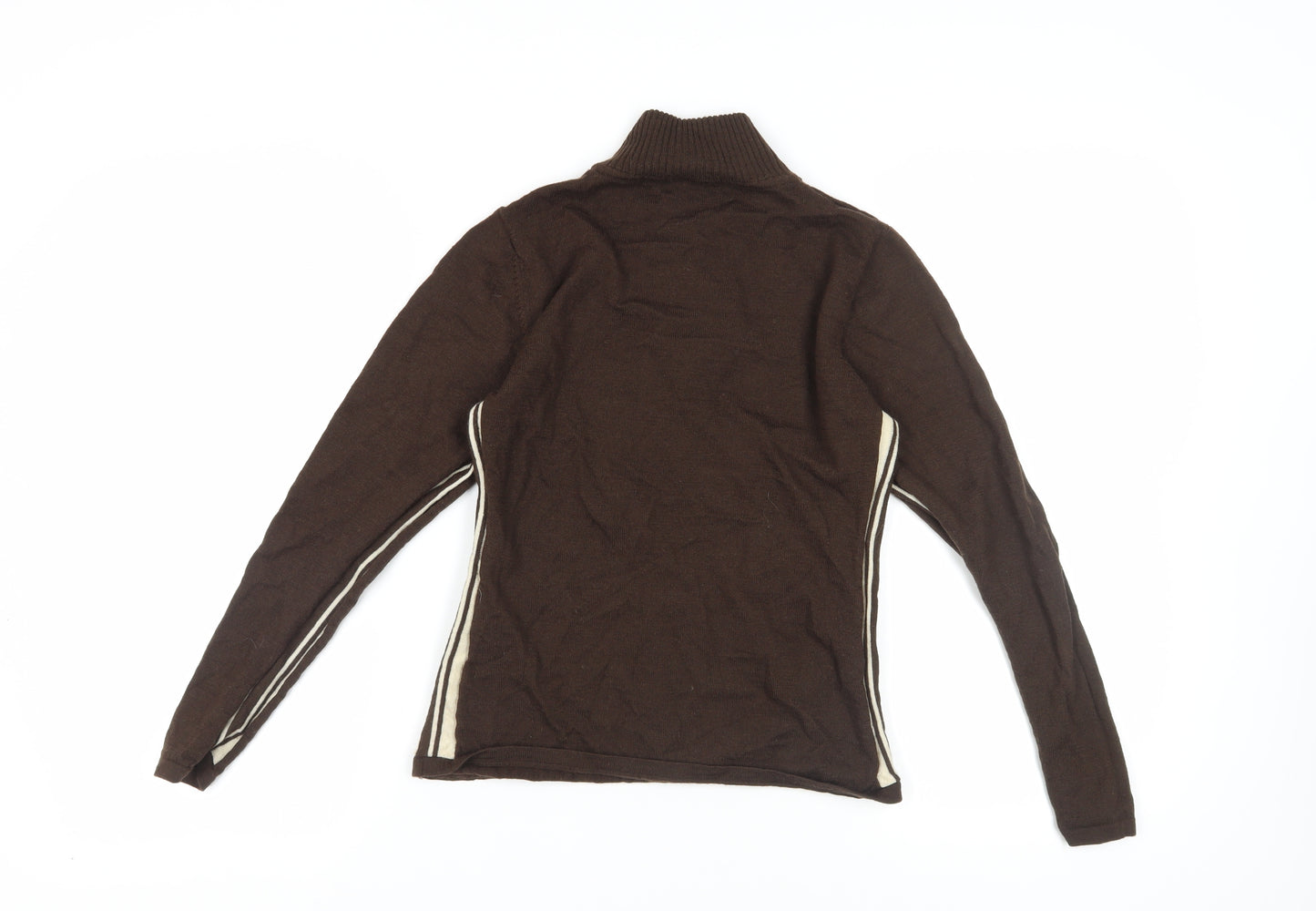 Crane Snow Women's Brown Full Zip Wool Jumper - M