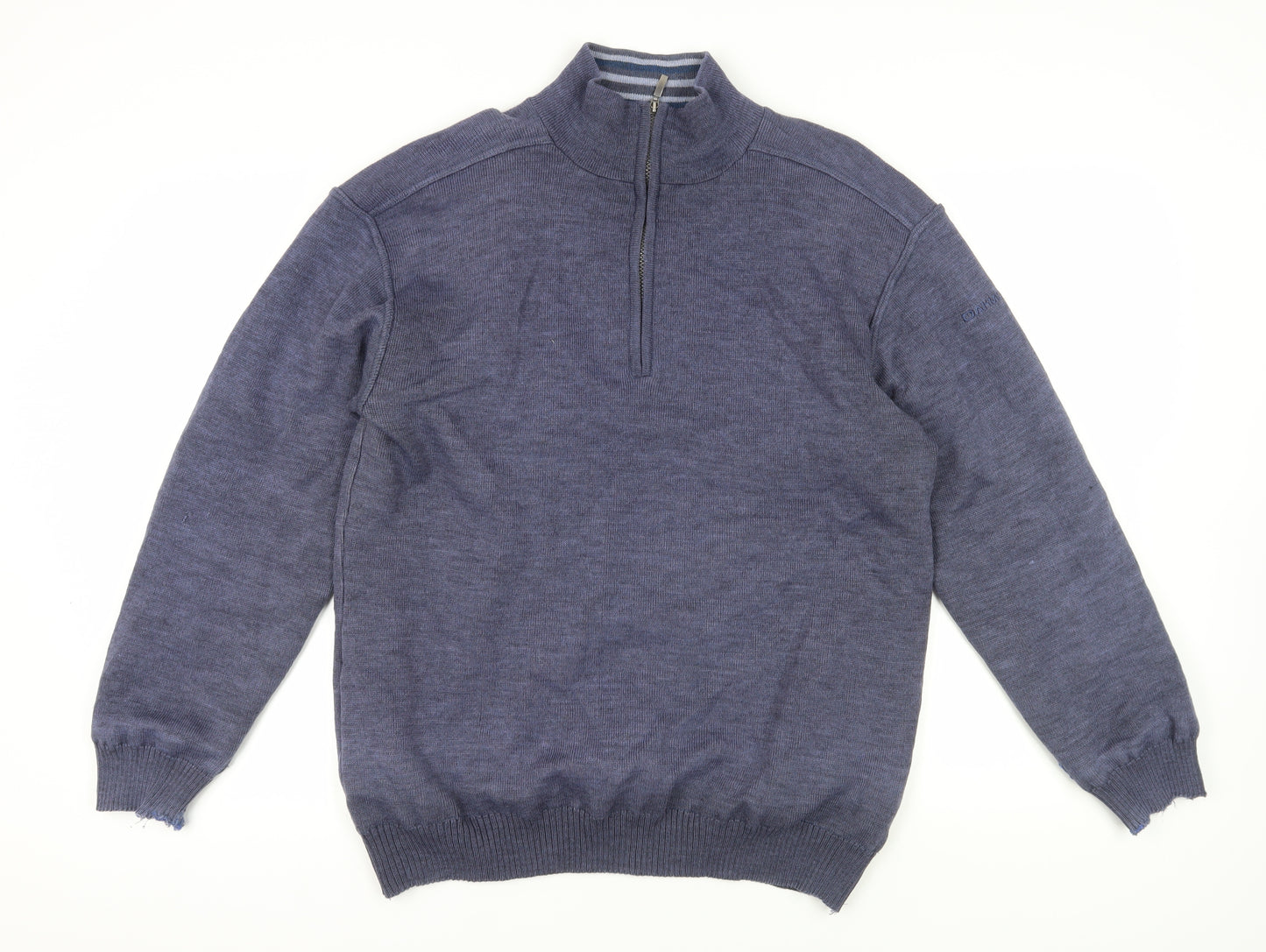 Oakmont Men's Blue Pullover Jumper - Size L, 1/2 Zip