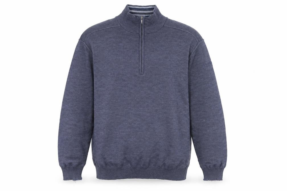 Front view of Oakmont Men's Blue jumper -, size L, 1/2 Zip