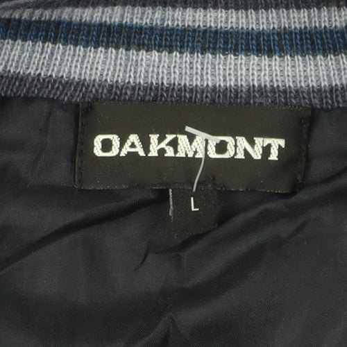 Oakmont Men's Blue Pullover Jumper - Size L, 1/2 Zip