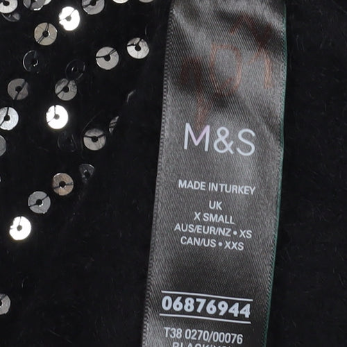 Marks and Spencer Black Sequin Women's XS Jumper