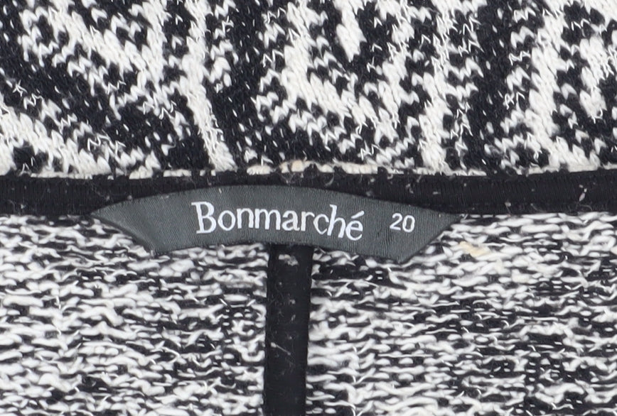 Bonmarché Women's Black Geometric Pullover Jumper Size 20