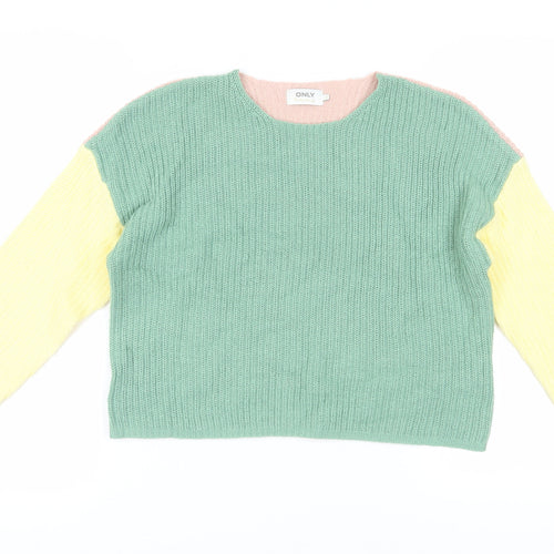 Only Women's Multicoloured Chunky Knit Pullover M