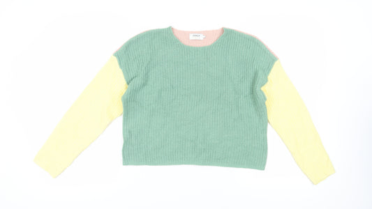 Only Women's Multicoloured Chunky Knit Pullover M