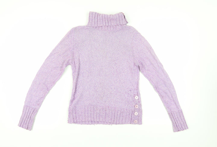 Marks and Spencer Women's Purple Roll Neck Jumper, Size 10