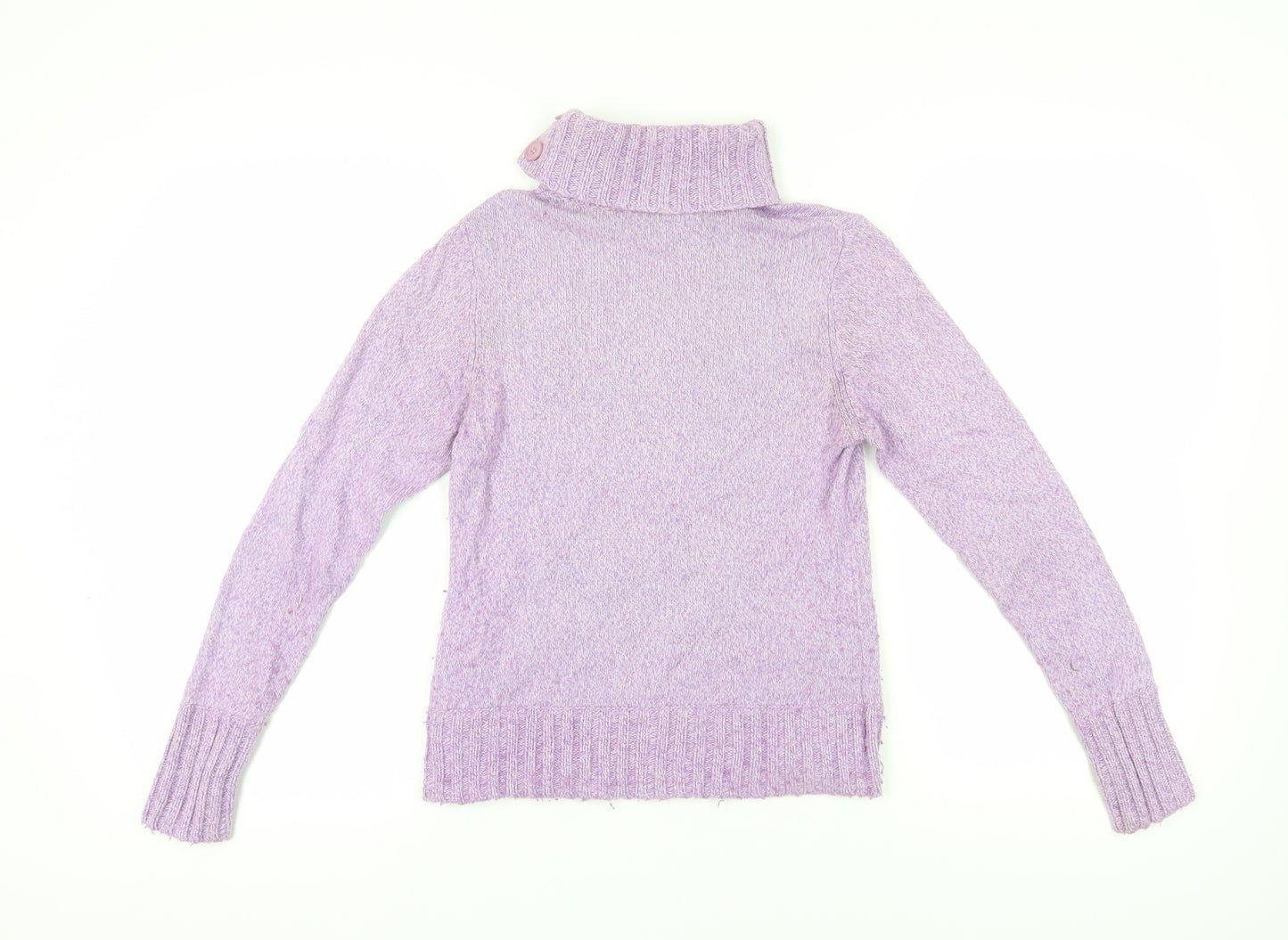 Marks and Spencer Women's Purple Roll Neck Jumper, Size 10