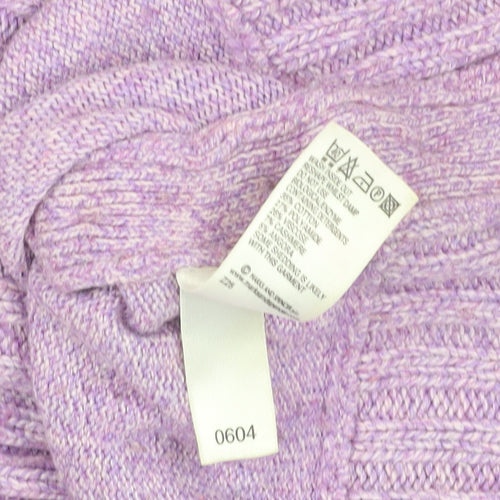 Marks and Spencer Women's Purple Roll Neck Jumper, Size 10