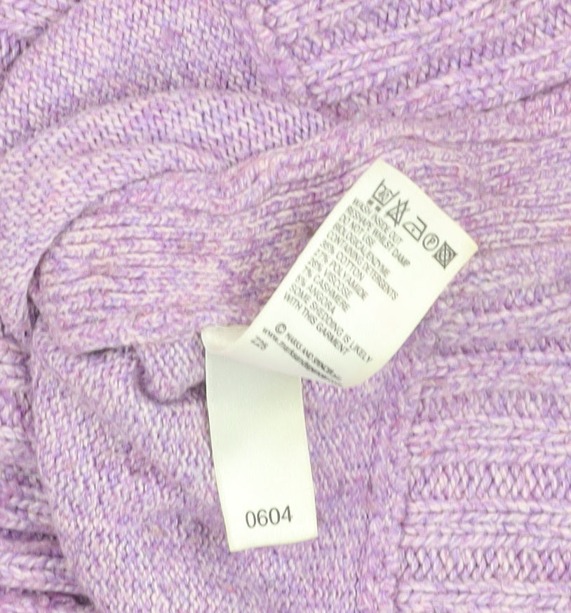 Marks and Spencer Women's Purple Roll Neck Jumper, Size 10