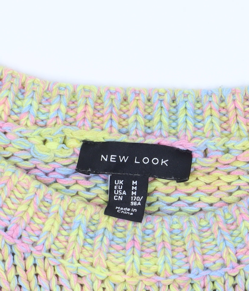 New Look Women's Multicoloured Pullover Jumper - Size M