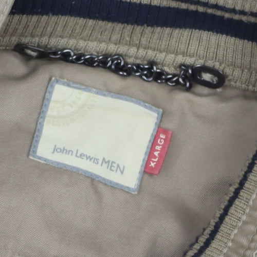 John Lewis Men’s Beige Bomber Jacket XL