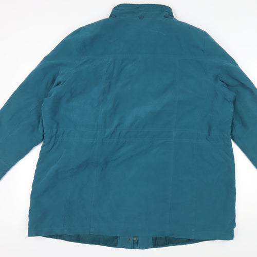 BM Women's Blue XL Basic Jacket Coat with Pockets