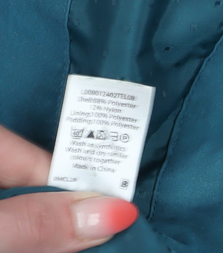 BM Women's Blue XL Basic Jacket Coat with Pockets