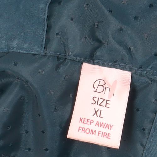 BM Women's Blue XL Basic Jacket Coat with Pockets