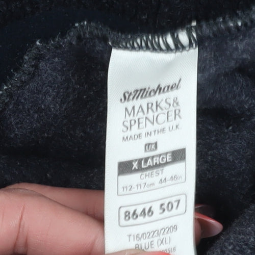 Marks and Spencer Men's Blue Fleece Jacket XL
