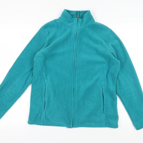 Marks and Spencer Women's Teal Fleece Jacket, Size 16