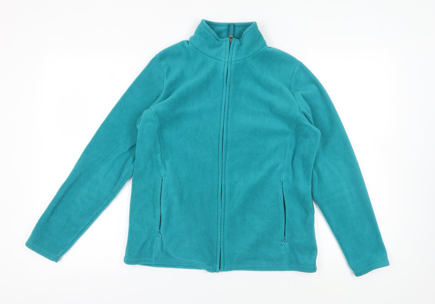 Marks and Spencer Women's Teal Fleece Jacket, Size 16