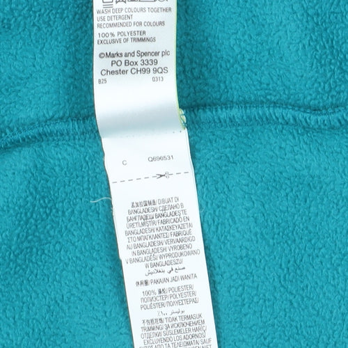 Marks and Spencer Women's Teal Fleece Jacket, Size 16