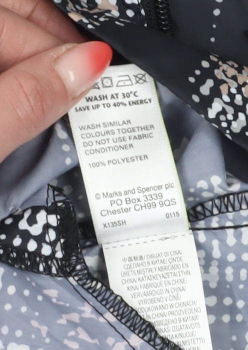 Marks and Spencer Women's Black Rain Coat Jacket S