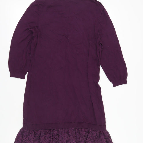 Next Women's Purple Jumper Dress, Size 14, Scoop Neck