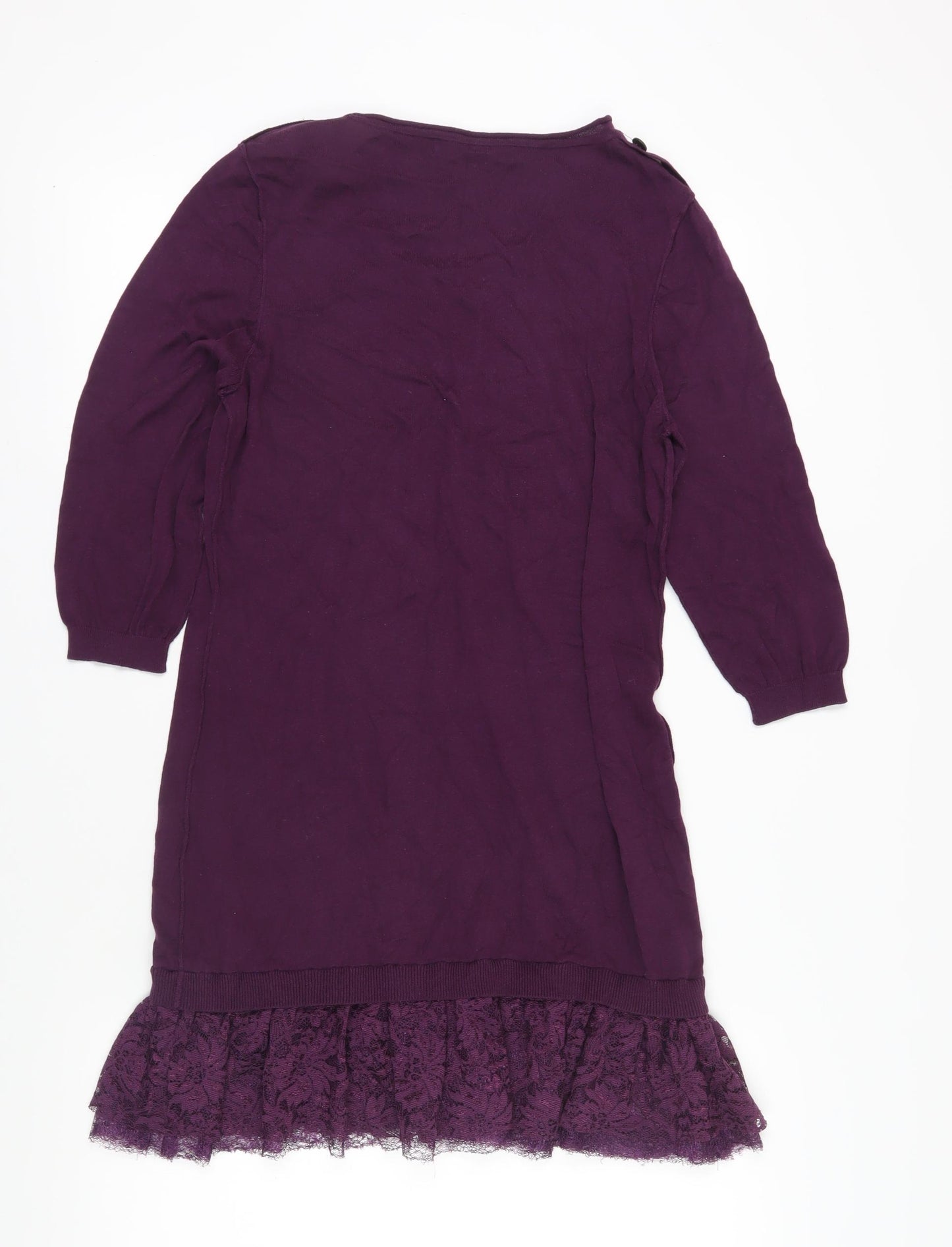 Next Women's Purple Jumper Dress, Size 14, Scoop Neck