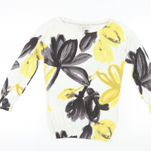 Next Women's Floral White Pullover Jumper, UK 6