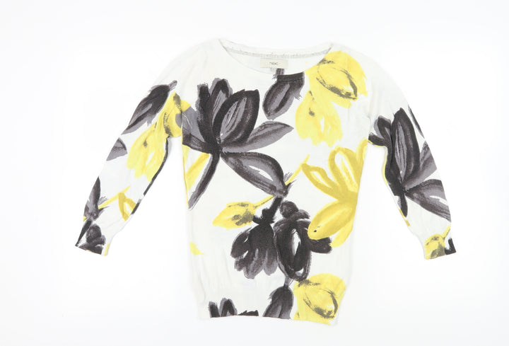Next Women's Floral White Pullover Jumper, UK 6